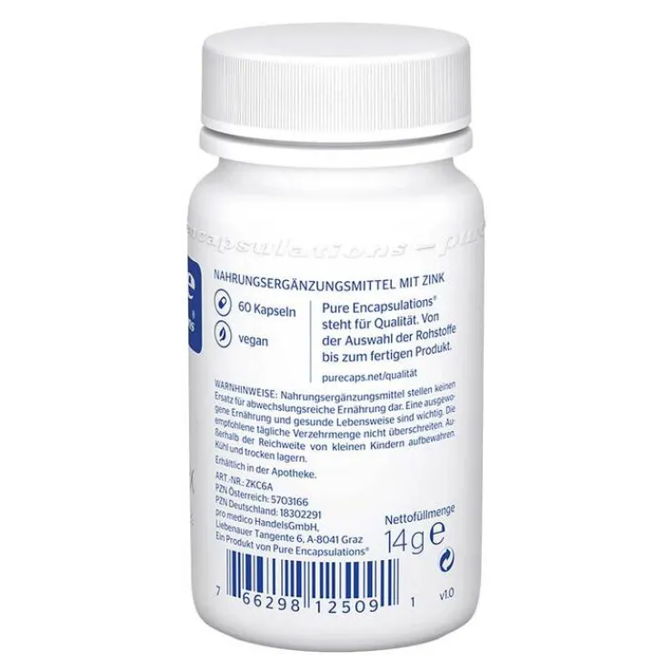 Pure Encapsulations Zink Complex Kapseln, 60 St