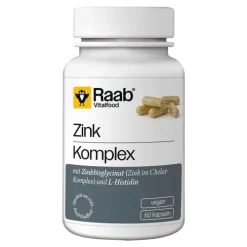 Raab Vitalfood Zink Komplex Kapseln, 60 St> Zink
