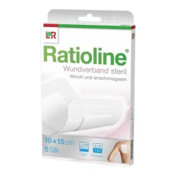Ratioline Wundverband 15x10 cm steril, 5 St> Wundpflaster