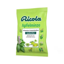 Ricola ohne Zucker Apfelminze Bonbons, 75 g> Zuckerfreie Bonbons