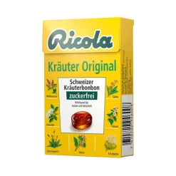 Ricola ohne Zucker Box Kräuter Bonbons, 50 g