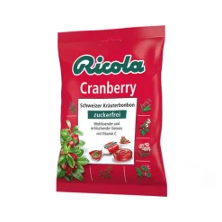 Ricola ohne Zucker Cranberry Bonbons, 75 g