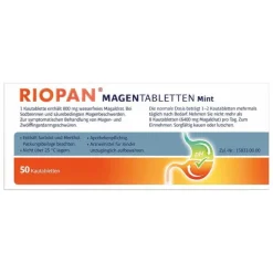 Riopan Magen Tabletten Mint 800 mg Kautabletten, 50 St> Sodbrennen Medikamente