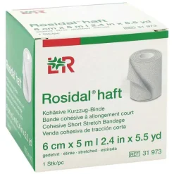Rosidal haft Kompressionsbinde 6 cm x 5 m, 1 St