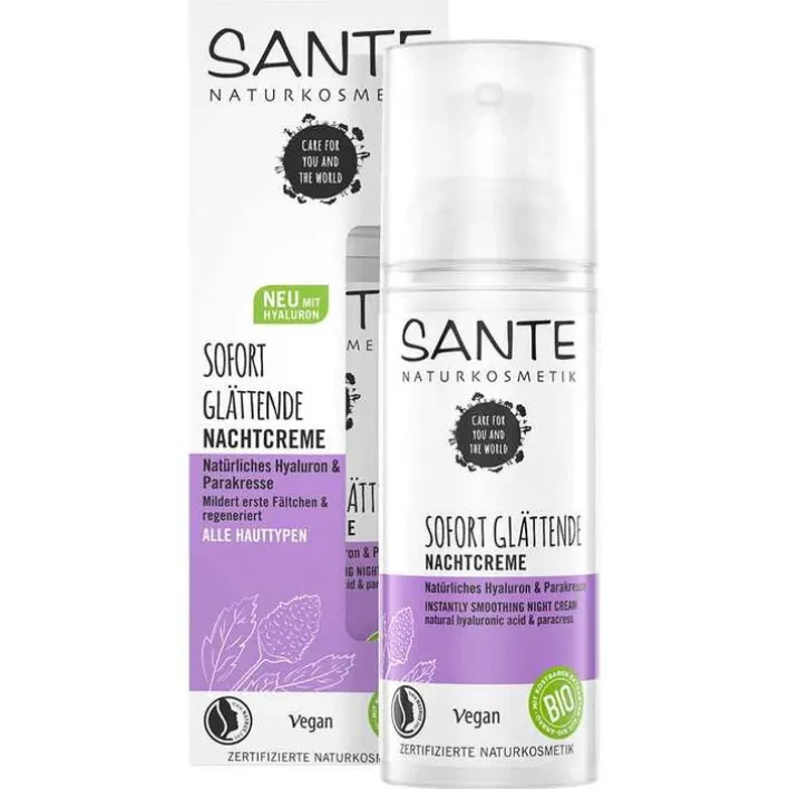 Sante glättende Nachtcreme Hyaluron & Parakresse, 50 ml> Nachtpflege