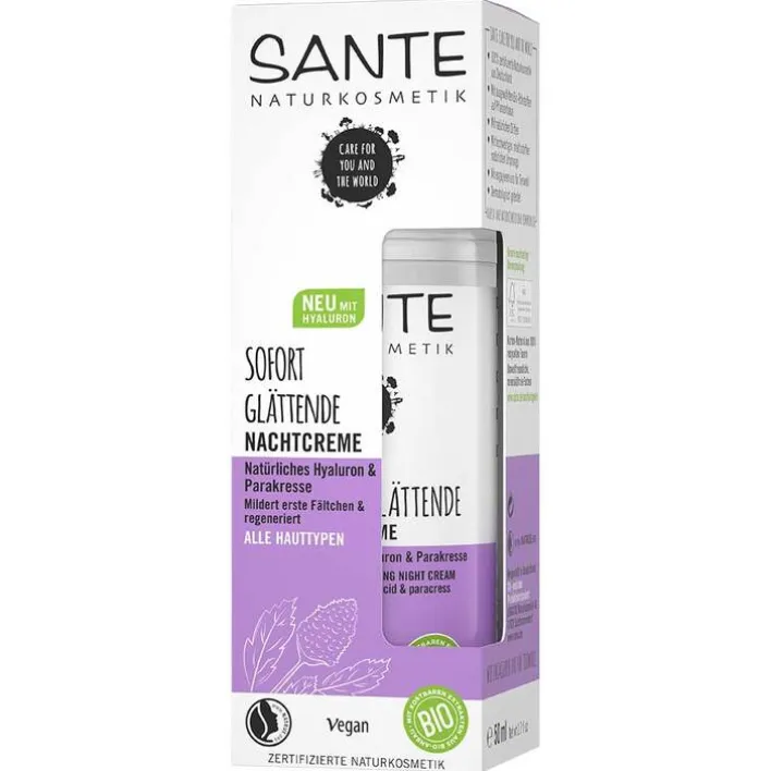 Sante glättende Nachtcreme Hyaluron & Parakresse, 50 ml> Nachtpflege