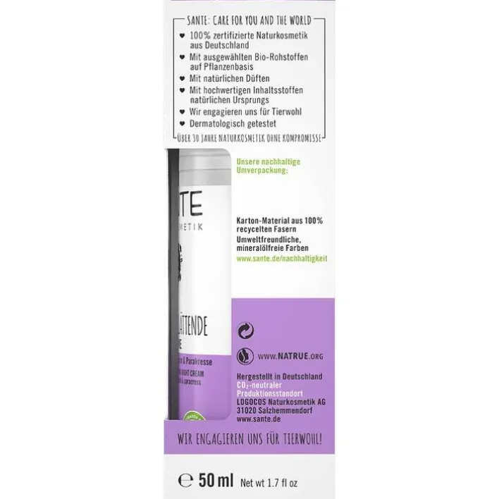 Sante glättende Nachtcreme Hyaluron & Parakresse, 50 ml> Nachtpflege