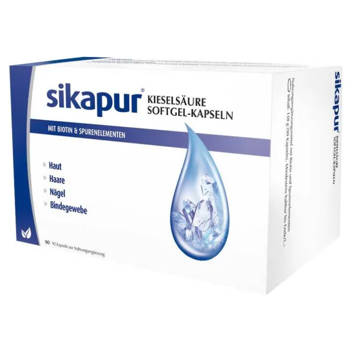 Sikapur Kieselsäure Softgel Kapseln mit Biotin, 90 St> Vitamin B7 (Biotin)|Kieselerde