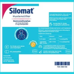 Silomat Hustenstiller Dextromethorphan mit Honig-Geschmack, 40 St><noscript><img width=