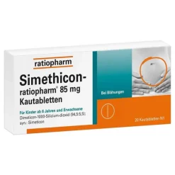 Ratiopharm Simethicon 85 mg Kautabletten, 20 St> Medikamente Gegen Blähungen