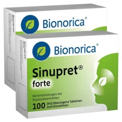 Suinupret Sinupret forte überzogene Tabletten, 2x100 St> Schnupfen & Nasennebenhöhlen
