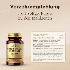 Solgar Coenzym Q10 Ubiquinol 100 mg Kapseln, 50 St><noscript><img width=