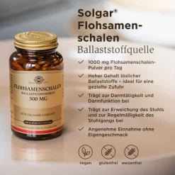 Solgar Flohsamenschalen 500 mg Kapseln, 200 St> Flohsamenschalen