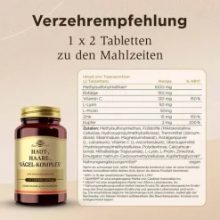 Solgar Haut Haare Nägel Komplex Tabletten, 120 St><noscript><img width=