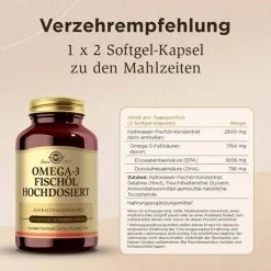 Solgar Omega-3 Fischöl hochdosiert Kapseln, 50 St