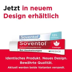 Soventol ® HydroCortisonacetat 0,5% Cremogel bei Hautentzündungen, 15 g> Mittel Gegen Sonnenbrand|Allergie Medikamente
