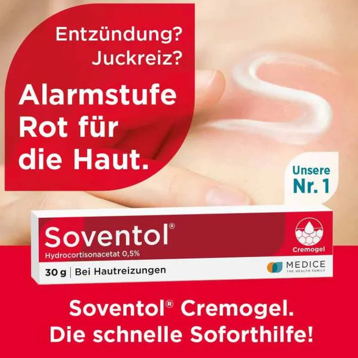 Soventol® HydroCortisonacetat 0,5% Cremogel bei Hautentzündungen, 30 g