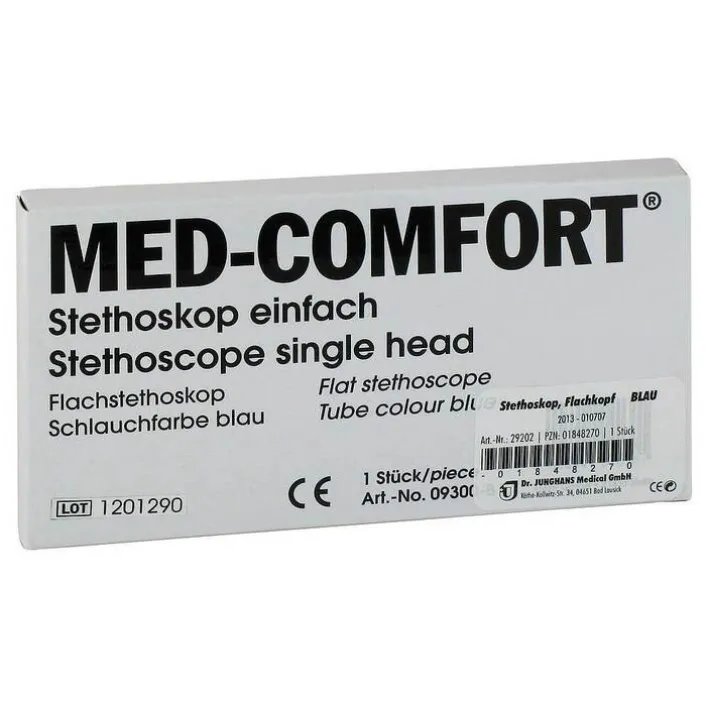 Dr. Junghans Stethoskop Flachkopf blau, 1 St> Stethoskop
