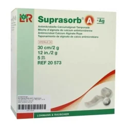 Suprasorb A + Ag Antimik.Cal.Alginat tamponade 30cm 2g, 5 St