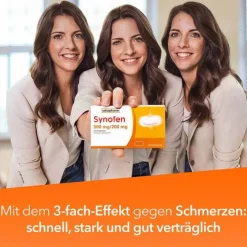 Ratiopharm Synofen - mit Ibuprofen und Paracetamol, 20 St> Paracetamol|Kopfschmerztabletten