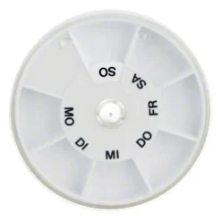 Tablettenspender Icron 7 Fäch.transparent Deck.rund, 1 St> Dosierer & Zerteiler