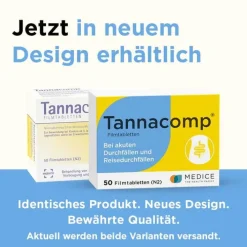 Tannacomp ® Filmtabletten bei akutem Durchfall , 50 St>Kinder Mittel Gegen Durchfall & Erbrechen|Verdauung