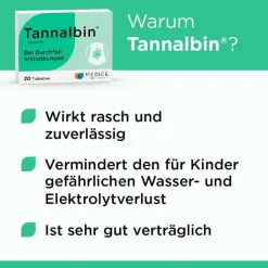 Tannalbin® Tabletten bei Durchfallerkrankungen, 20 St