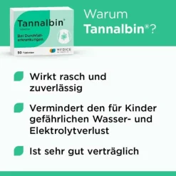 Tannalbin® Tabletten bei Durchfallerkrankungen, 50 St