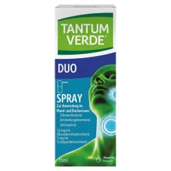 Tantum Verde duo 1,5mg / ml + 5mg / ml Spray Anw.Mundhö., 15 ml