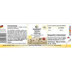 Warnke Taurin 500 mg Tabletten, 60 St> Taurin