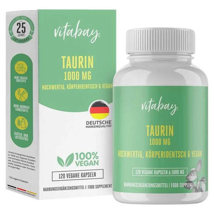 Vitabay Taurin Vegan 1000 mg Kapseln, 120 St> Taurin