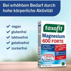 Taxofit Magnesium 600 Forte Depot Tabletten, 30 St
