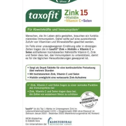 Taxofit Zink + Histidin + Selen Depot Tabletten, 40 St