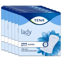 Tena Lady super Einlagen bei Inkontinenz, 6X30 St> Windeln & Pants|Ein- & Vorlagen
