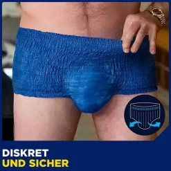 TENA® MEN ACTIVE FIT Plus Pants blau S/M bei Inkontinenz, 4X12 St