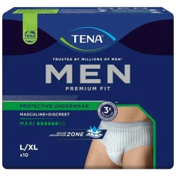 Tena ® MEN PREMIUM FIT Pants Maxi L/XL bei Inkontinenz, 10 St> Windeln & Pants