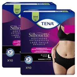 Tena Silhouette Plus L black Inkontinenz Pants, 2X10 St> Windeln & Pants