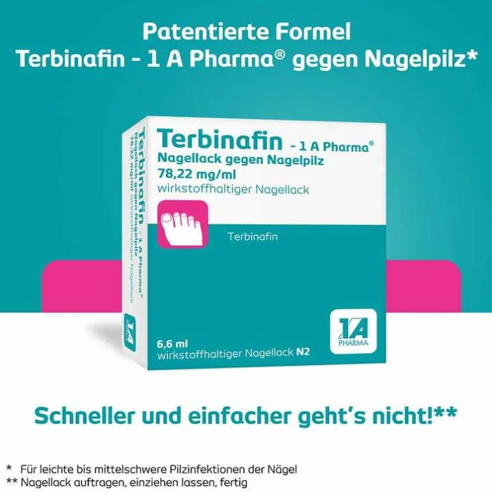 1A Pharma Terbinafin- Nagellack gegen Nagelpilz, 3.3 ml> Nagelpilz Lack