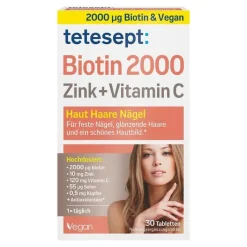 Tetesept Biotin 2000 Filmtabletten, 30 St> Vitamin B7 (Biotin)