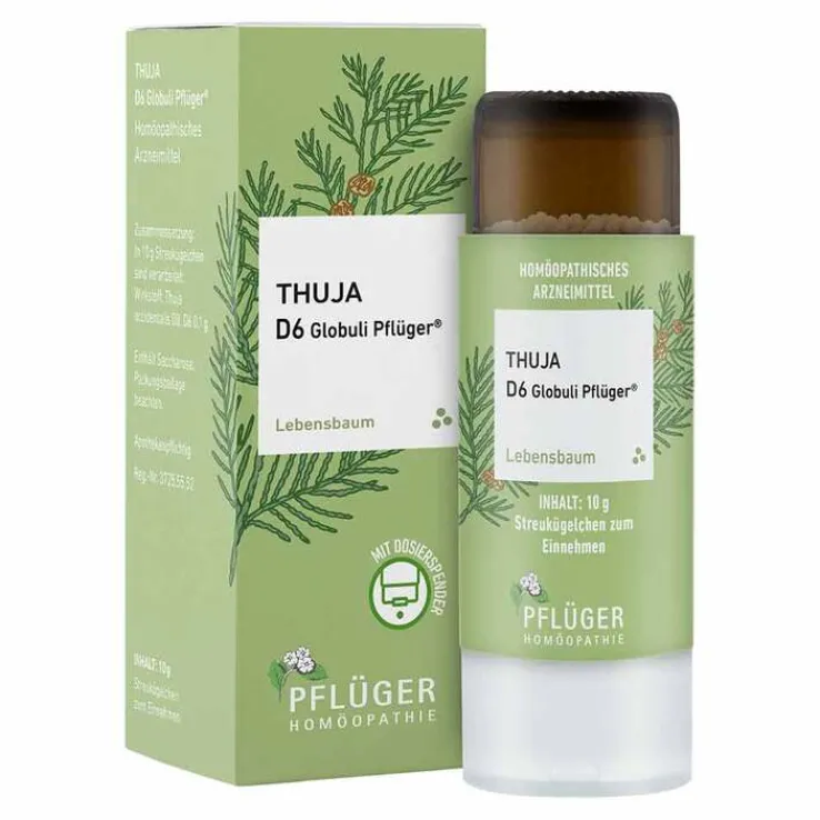 Thuja D6 Globuli Pflüger Dosierspender, 10 g