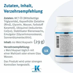Ubiquinol Coenzym Q10 reduziert 100 mg Kapseln, 60 St