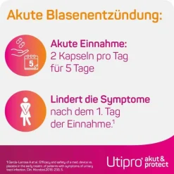 Utipro ® akut & protect Kapseln, 15 St><noscript><img width=