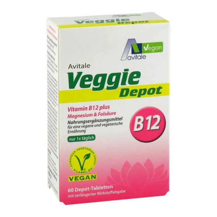 Avitale Veggie Depot Vitamin B12 + Magnesium + Folsäure Tabletten , 60 St> Multivitamine