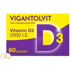 Vigantolvit 2000 I.E. Vitamin D3 Weichkapseln, 60 St> Vitamin D (Colecalciferol)