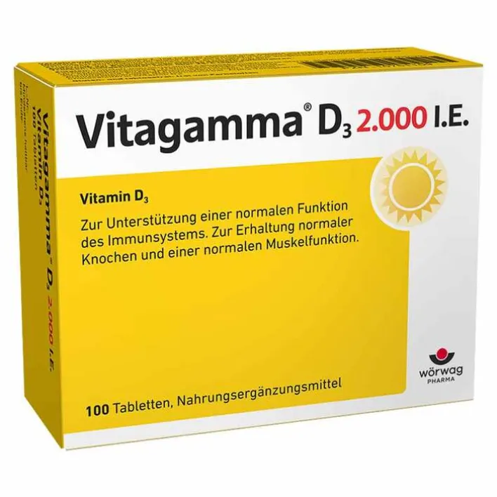 Vitagamma D3 2.000 I.E. Vitamin D3 NEM Tabletten, 100 St> Vitamin D (Colecalciferol)|Immunsystem