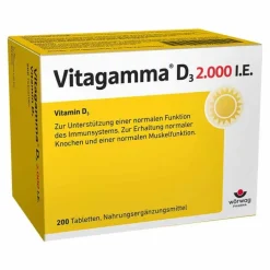 Vitagamma D3 2.000 I.E. Vitamin D3 NEM Tabletten, 200 St> Vitamin D (Colecalciferol)