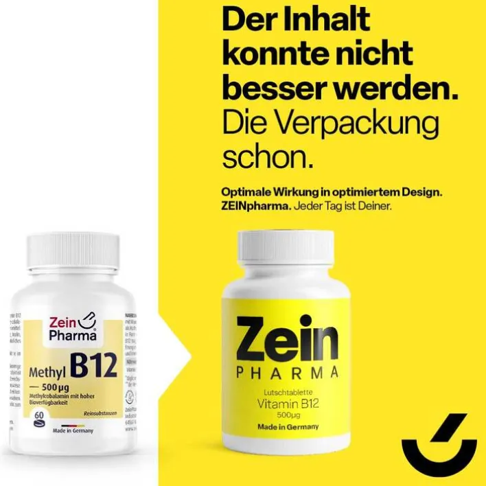 Zein Pharma Vitamin B12 500 µg Methylcobalamin Lutschtabletten, 60 St> Vitamin B12 (Cobalamin)