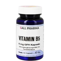 Hecht Pharma Vitamin B5 6 mg GPH Kapseln, 60 St> Vitamin B5 (Pantothensäure)