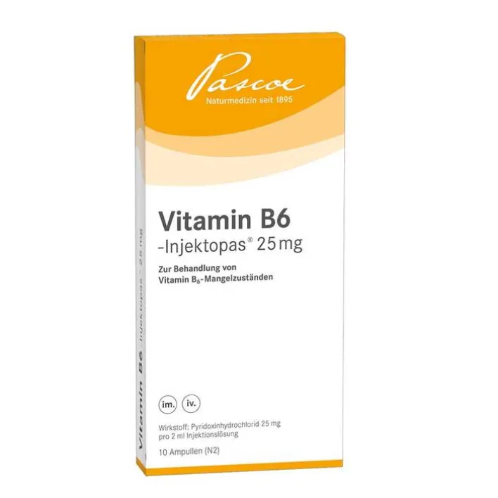 Injektopas Vitamin B6 25 mg Injektionslösung, 10X2 ml> Vitamin B6 (Pyridoxin)