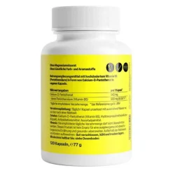 Zein Pharma Vitamin B5 Pantothensäure 500 mg Kapseln, 120 St> Vitamin B5 (Pantothensäure)